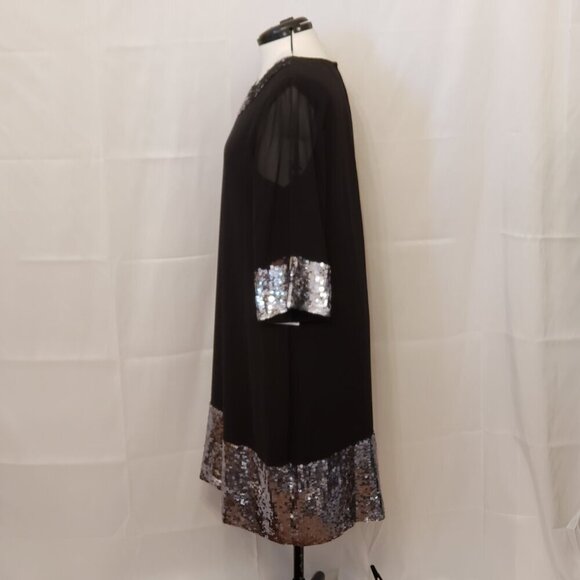 Ulla Popken Formal Black Sequin Dress, Size 16/18 - Picture 6 of 12